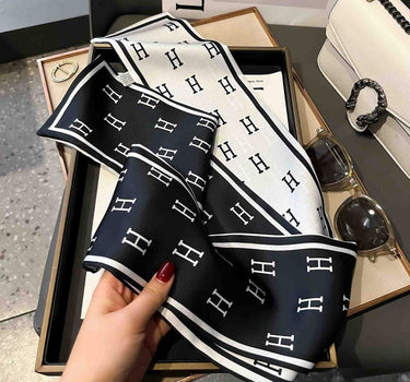 Classic Monogram Silk-Feel Neck Scarf