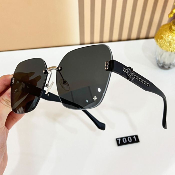 Black rimless sunglasses