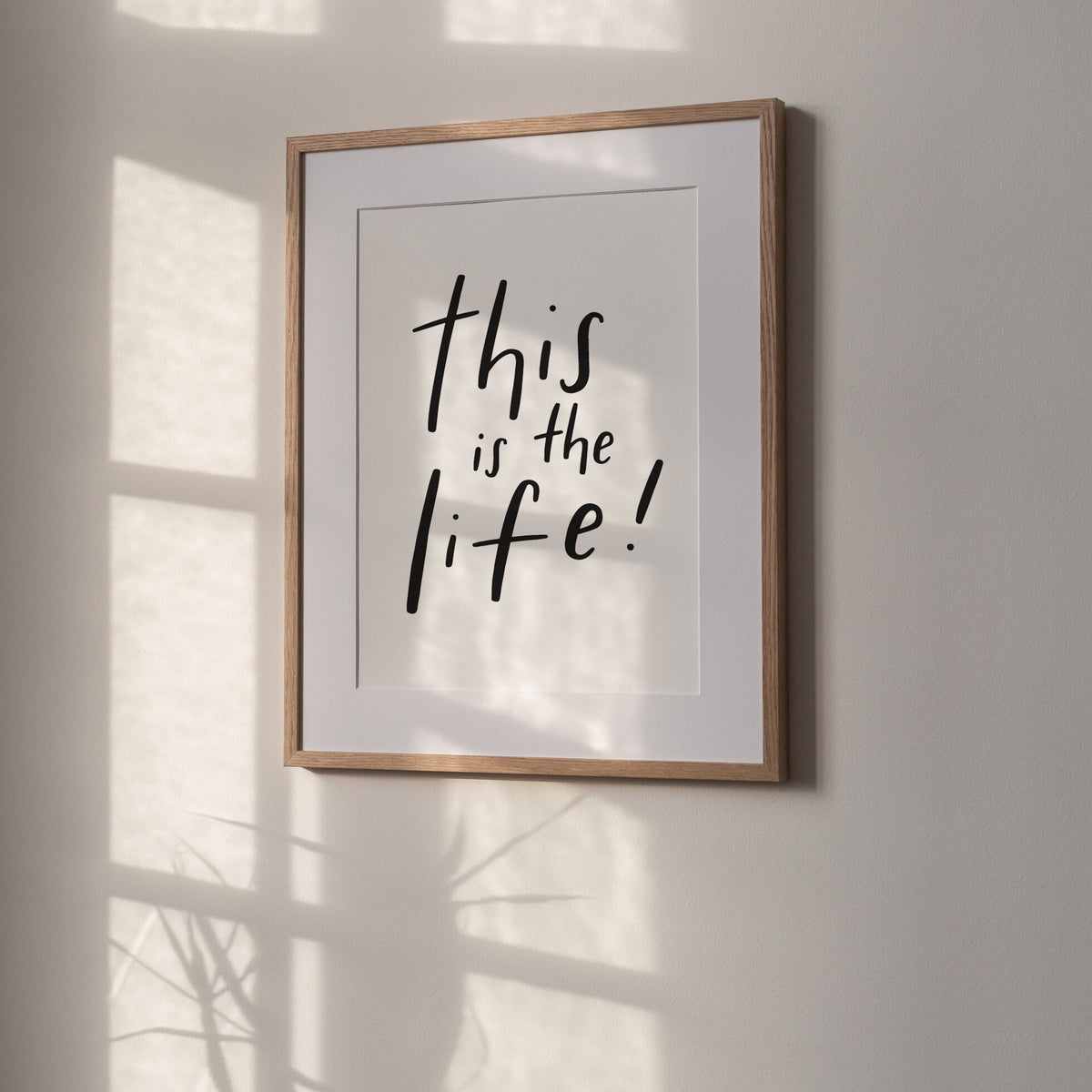 This is the life A4 letterpress A4 Art print