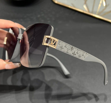 Luxe Monogram and Rhinestone Buckle Sunglasses