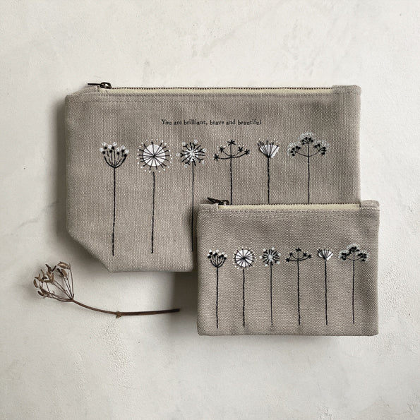 Linen purse-Hedgerow