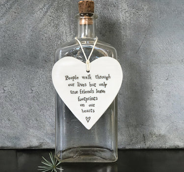 Porcelain Round Heart..People Walk