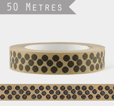 Wide Brown Tape With Black Dots