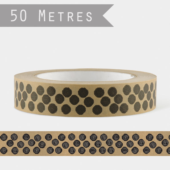 Wide Brown Tape With Black Dots