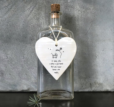 Wobbly round heart-A baby fills a place