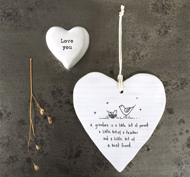 Wobbly round heart-Grandma is a bit of parent