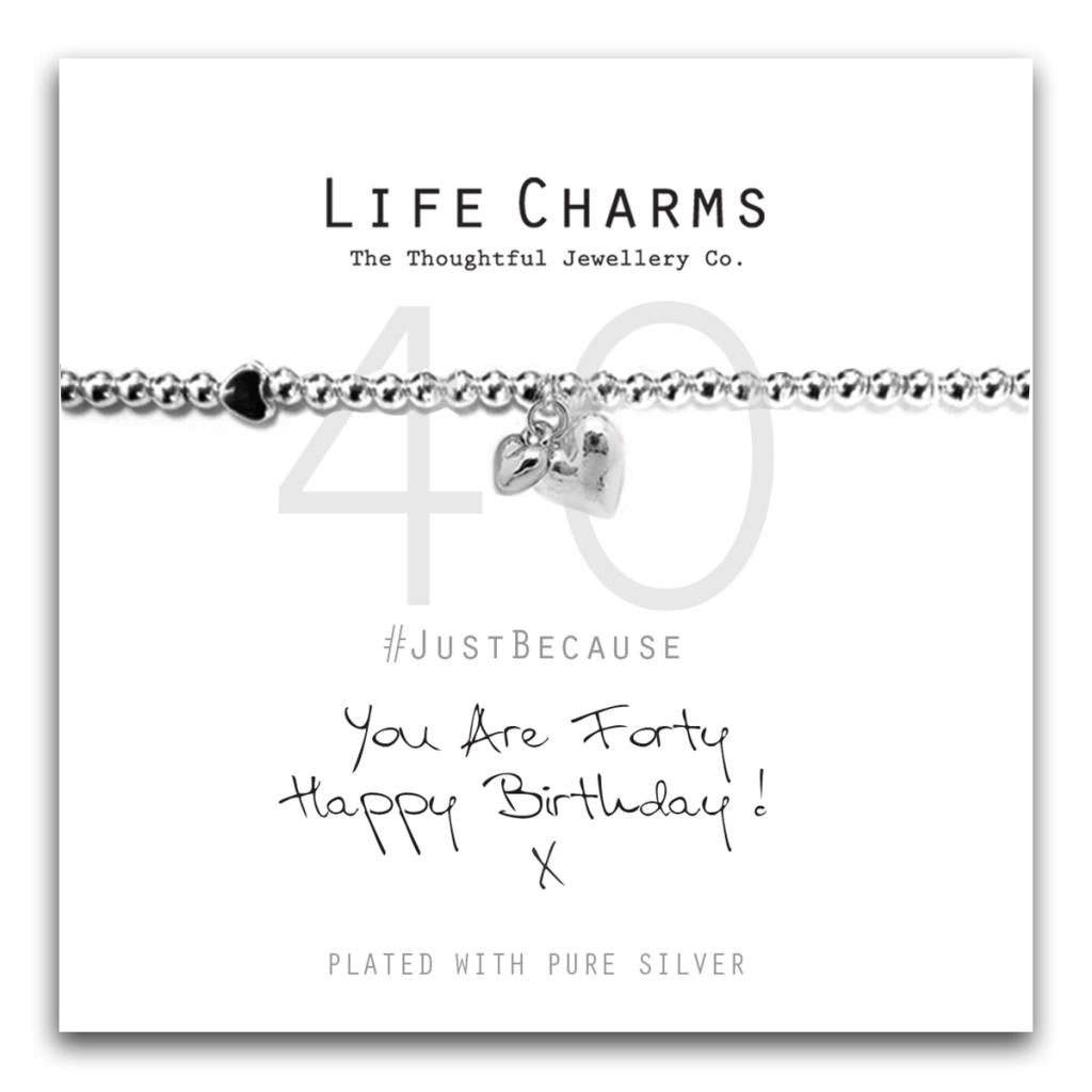 Life Charms You Are 40 Bracelet